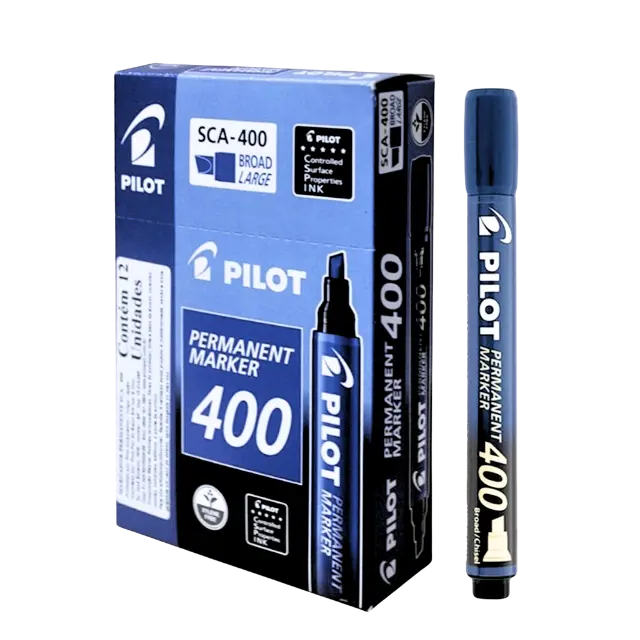 Pilot SCA-400 Permanent Marker Chisel Tip 12pc Pkt (MOQ 12 Pkt) 