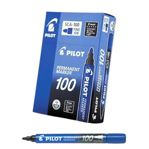Pilot SCA-100 Permanent Marker Fine Tip 12pc Pkt (MOQ 12 Pkt)
