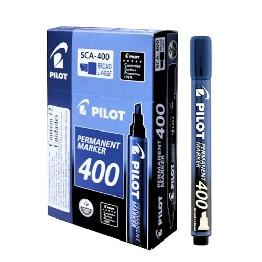 Pilot SCA-400 Permanent Marker Chisel Tip 12pc Pkt (MOQ 12 Pkt) 